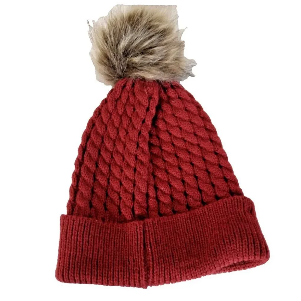Holiday Tails Red Knit Beanie Hat – 